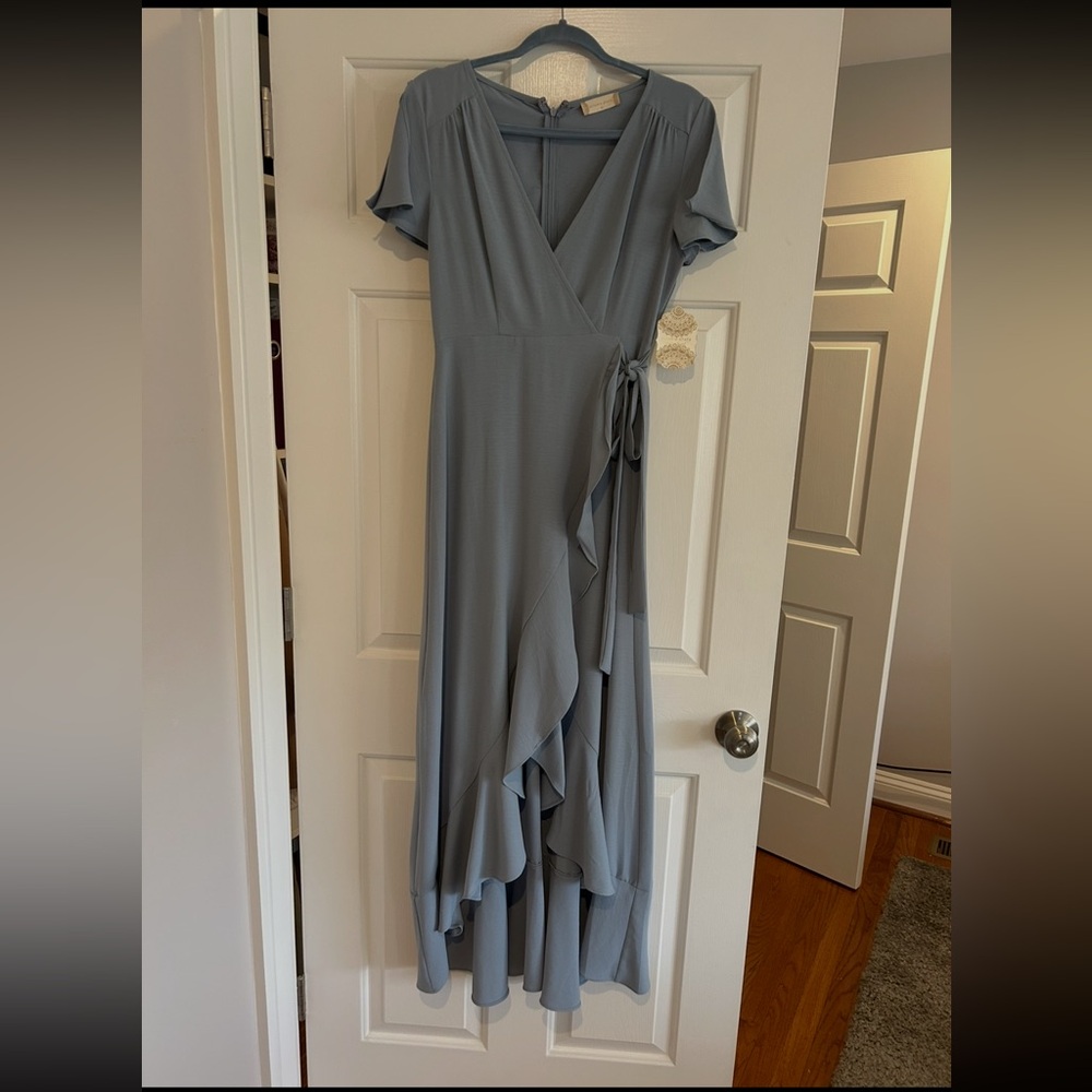 Altar'd State Dusty Blue High Low Dress NWT